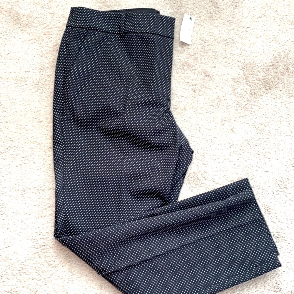 Navy blue /white polkadot Hampshire ankle pants
